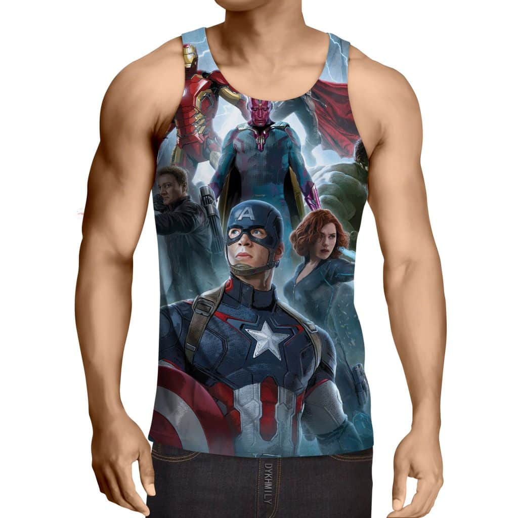 Marvel The Avengers Iron Man Symbols Dope Style Tank Top - Superheroes