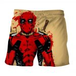 Deadpool Watercolour Painting Portrait Vibrant Swag Short - Superheroes Gears
