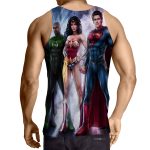 Justice League  Heroes Cool Fan Art Design Full Print Tank Top - Superheroes Gears