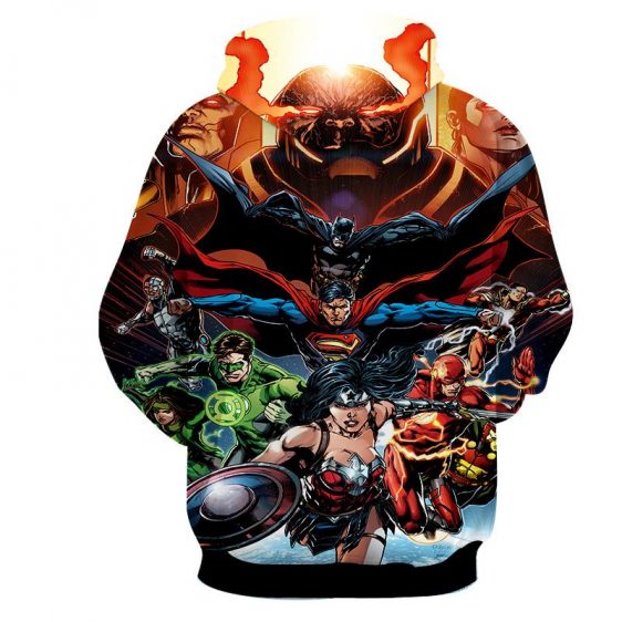 Justice League DC Comics Superheroes Team Awesome 3D Print Hoodie - Superheroes Gears