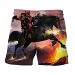 Deadpool And His Girlfriend Riding Horse Cool Style Short - Superheroes Gears