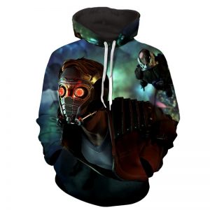 Guardians of the Galaxy Star-Lord Gear Up Awesome Design Hoodie - Superheroes Gears