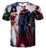 Justice League Heroes Cool Fan Art Design Full Print T-Shirt - Superheroes Gears