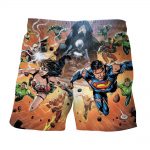 Justice League Heroes Fighting Dope Design 3D Print Shorts - Superheroes Gears