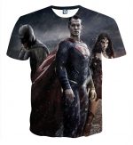Batman VS Superman Dawn Of Justice Trinity 3D Print T-Shirt - Superheroes Gears