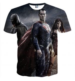 Batman VS Superman Dawn Of Justice Trinity 3D Print T-Shirt - Superheroes Gears