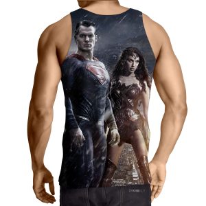 Dawn Of Justice Superman And Wonder Woman Cool Style Tank Top - Superheroes Gears