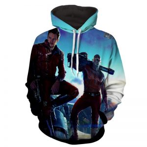 Guardians of the Galaxy Star-Lord Drax Cool Standing Design Hoodie - Superheroes Gears