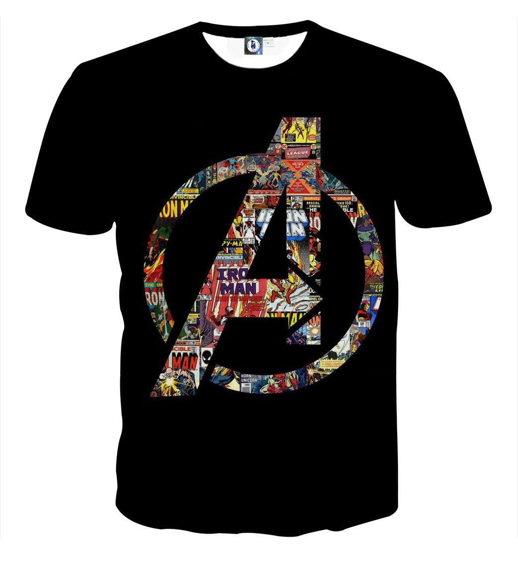 marvel the avengers symbol iron man unique style t shirt superheroes gears