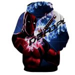 Sexy Deadpool Winking Awesome Portrait Smoke Design Hoodie - Superheroes Gears
