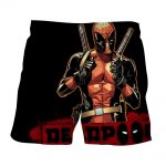 Deadpool Thumbs Up Style Black Background 3D Print Short - Superheroes Gears