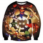 Justice League Superheroes Justice Symbol 3D Printed Sweatshirt - Superheroes Gears