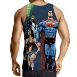 Justice League Superheroes Team Up Full Print Tank Top - Superheroes Gears