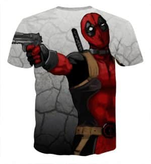 Deadly Deadpool Shooting Scene Dope Style Full Print T-shirt - Superheroes Gears