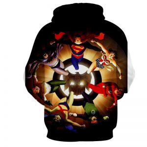 Justice League Superheroes Justice Symbol 3D Printed Hoodie - Superheroes Gears