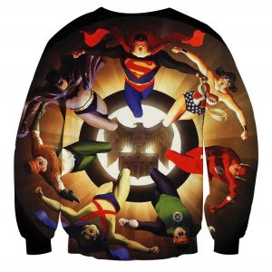 Justice League Superheroes Justice Symbol 3D Printed Sweatshirt - Superheroes Gears