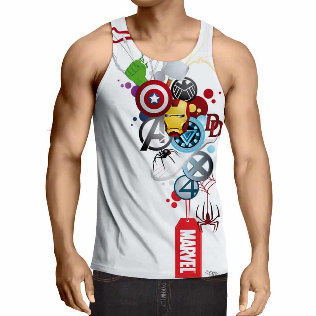 Iron Man Marvel Superhero Suit up Mark VI Stylish 3D Workout Tshirt