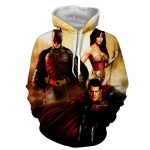 Justice League Perfect Trinity Dope Design Full Print Hoodie - Superheroes Gears
