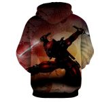 Serious Deadpool Dual Blades Fighting Fashionable Print Hoodie - Superheroes Gears