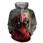 Deadpool Wet Face Portrait In The Rain Amazing Design Hoodie - Superheroes Gears