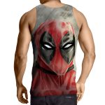 Deadpool Wet Face Portrait In The Rain Amazing Design Tank Top - Superheroes Gears