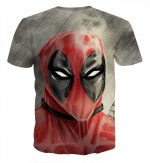 Deadpool Wet Face Portrait In The Rain Amazing Design T-shirt - Superheroes Gears