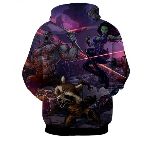 Guardians of the Galaxy Team Fighting Anime Theme 3D Hoodie - Superheroes Gears