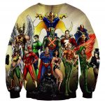 Justice League DC Superheroes All Characters Cozy Sweatshirt - Superheroes Gears