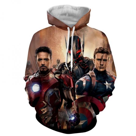The Avengers Captain America Iron Man Ultron Dope 3D Hoodie ...