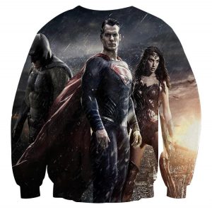 Batman VS Superman Dawn Of Justice Trinity 3D Print Sweatshirt - Superheroes Gears