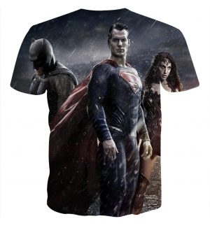 Batman VS Superman Dawn Of Justice Trinity 3D Print T-Shirt - Superheroes Gears
