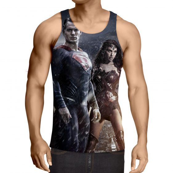 Dawn Of Justice Superman And Wonder Woman Cool Style Tank Top - Superheroes Gears