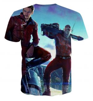 Guardians of the Galaxy Star-Lord Drax Cool Standing Design T-shirt - Superheroes Gears