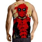Deadpool Watercolour Painting Portrait Vibrant Swag Tank Top - Superheroes Gears