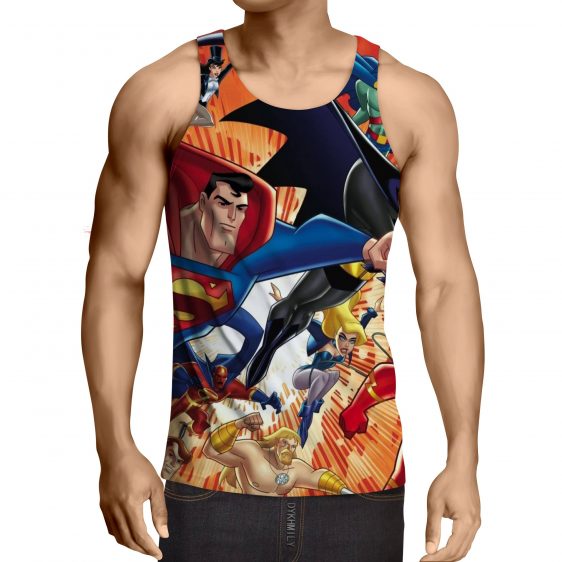 Justice League DC Awesome Superheroes Team 3D Printed Tank Top - Superheroes Gears