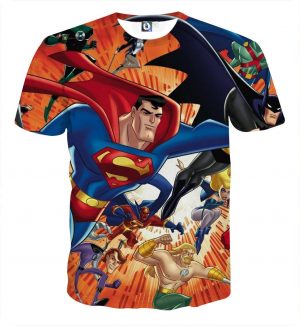 Justice League DC Awesome Superheroes Team 3D Printed T-shirt - Superheroes Gears