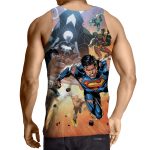 Justice League Heroes Fighting Dope Design 3D Print Tank Top - Superheroes Gears