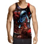 Dangerous Deadpool Firing A Gun Amazing Style Fan Art Tank Top - Superheroes Gears