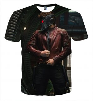 Guardians of the Galaxy Star-Lord Portrait Cool Printed T-shirt - Superheroes Gears