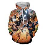 Justice League Heroes Fighting Dope Design 3D Print Hoodie - Superheroes Gears
