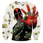 Deadpool Stopping Bullets Dope Design Full Print Sweatshirt - Superheroes Gears