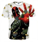 Deadpool Stopping Bullets Dope Design Full Print T-shirt - Superheroes Gears
