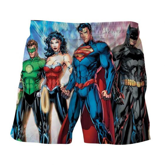 Justice League Heroes Dope Art Design Summer Shorts - Superheroes Gears