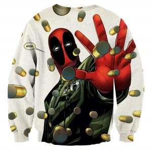 Deadpool Stopping Bullets Dope Design Full Print Sweatshirt - Superheroes Gears