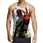 Deadpool Stopping Bullets Dope Design Full Print Tank Top - Superheroes Gears