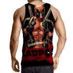 Deadpool Thumbs Up Style Black Background 3D Print Tank Top - Superheroes Gears