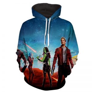 Guardians of the Galaxy Part 2 Team Poster Vibrant 3D Hoodie - Superheroes Gears