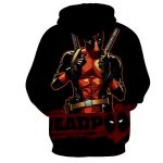 Deadpool Thumbs Up Style Black Background 3D Print Hoodie - Superheroes Gears