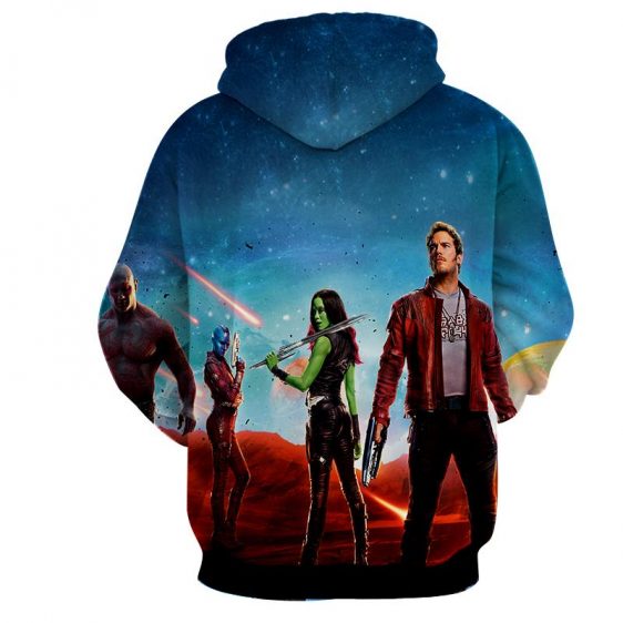 Guardians of the Galaxy Part 2 Team Poster Vibrant 3D Hoodie - Superheroes Gears