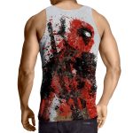 Deadpool Impressive Abstract Painting Design 3D Print Tank Top - Superheroes Gears